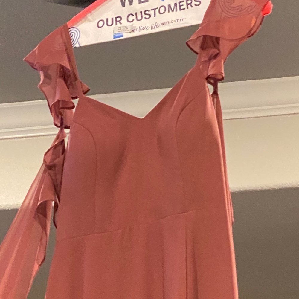 Azazie Bridesmaid Dress-Blush/Dusty Mauve size 4